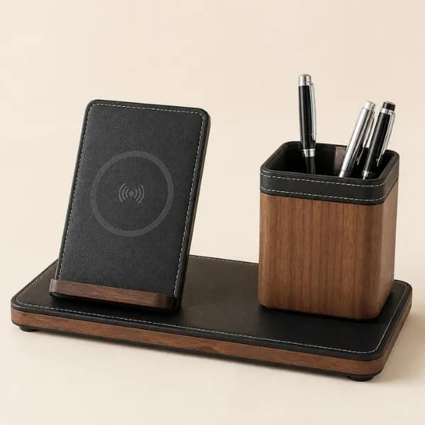 Wireless Charging Desktop Organizer